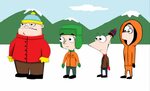 Jigsaw Puzzle phineas_and_ferb_in_south_park_by_crazykamabok